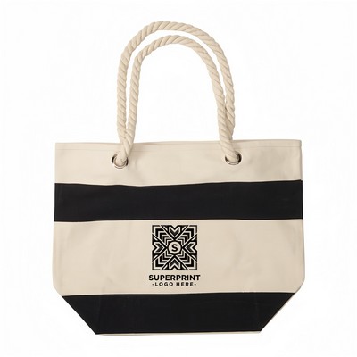 16 oz. Cotton Canvas Nautical Tote