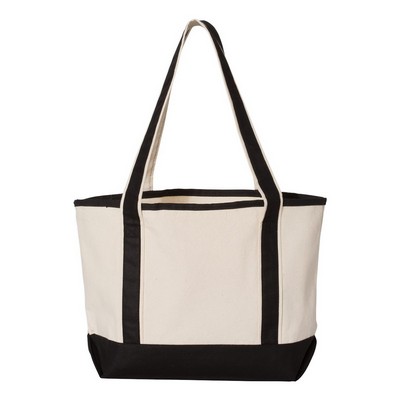Q-Tees™ Small Canvas Deluxe Tote Bag (Blank)