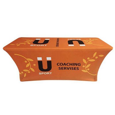 4' Open Back Stretch Table Cover 230GSM Full Color Dye Sublimation