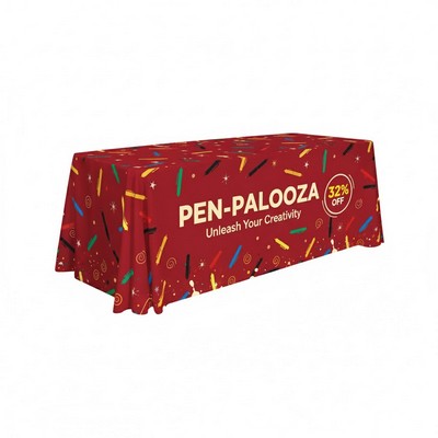 Economy 6' Open Back Polyester Table Cloth