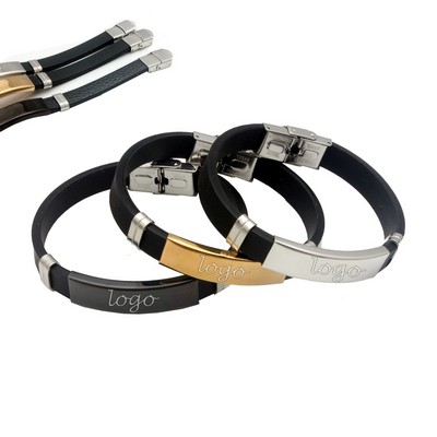 Stainless Steel Silicone Bracelet