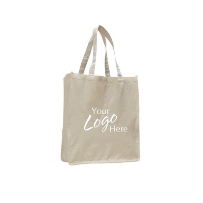 Canvas Jumbo Shopper Bag w/7" Gusset (14"x17"x7")