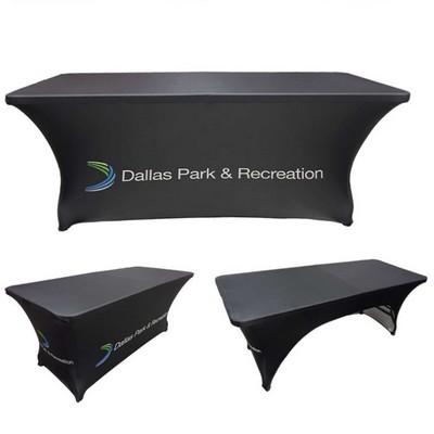 Fitted Tablecloth 4' Custom Full-Print Stretch Fabric Cover with 180GSM