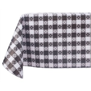 Checkered Vinyl Tablecloths with Flannel Back