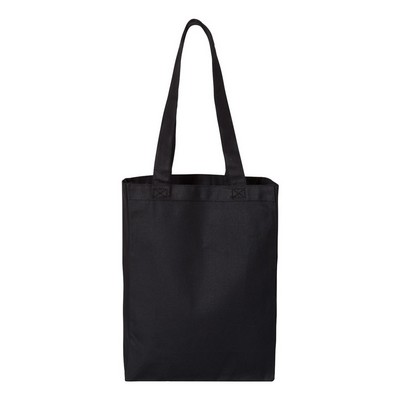 Q-Tees™ Canvas Gusset Shopping Tote Bag (Blank)