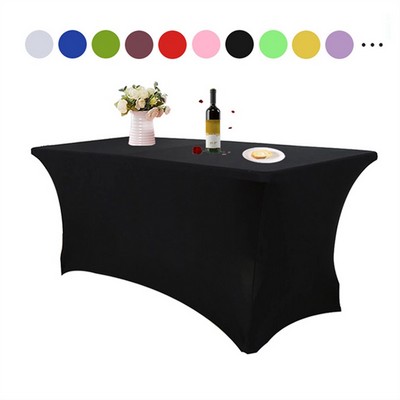 6' Tablecloth Rectangular Spandex Table Cloth Fitted Cover