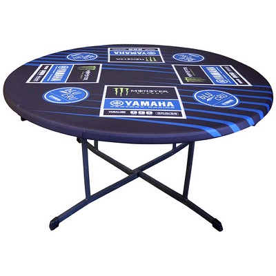 Table Cover Stretch Fitted Topper w/ Full Sublimation (4' - Round)